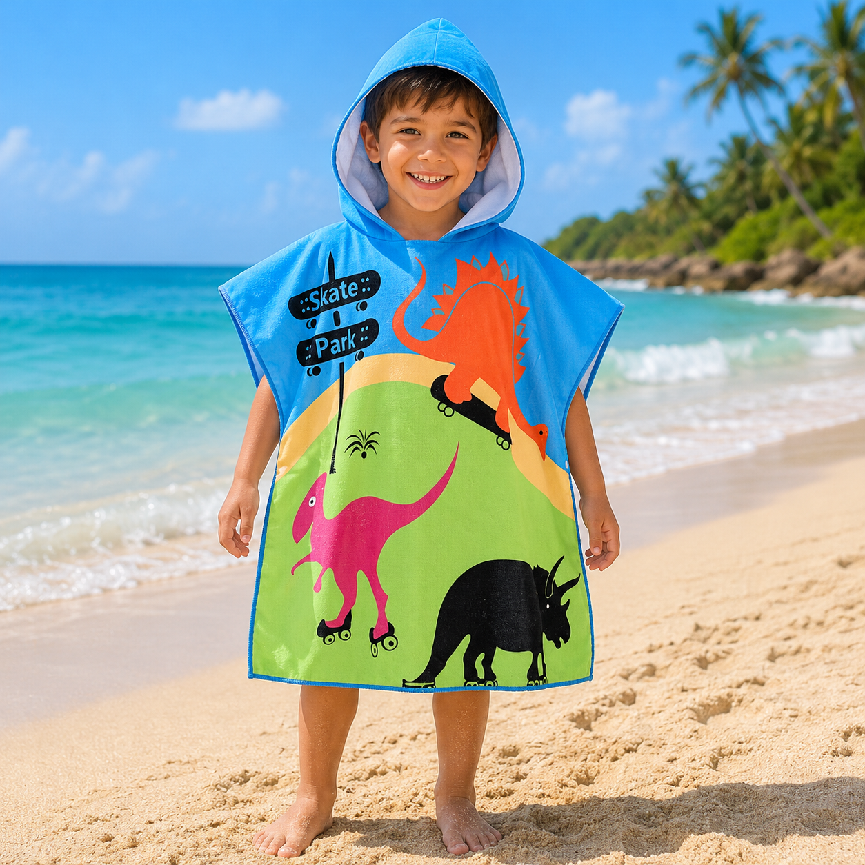 Skate or Dino Hooded Towel