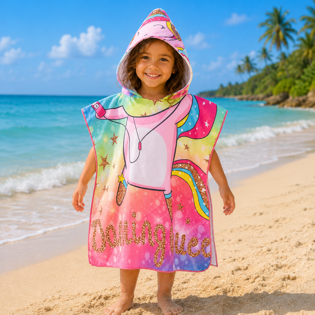 Music Unicorn Hooded Towel