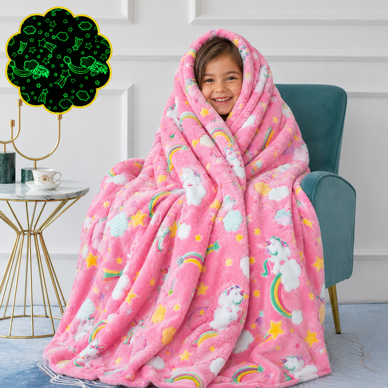 Glow In The Dark Fluffy Blanket