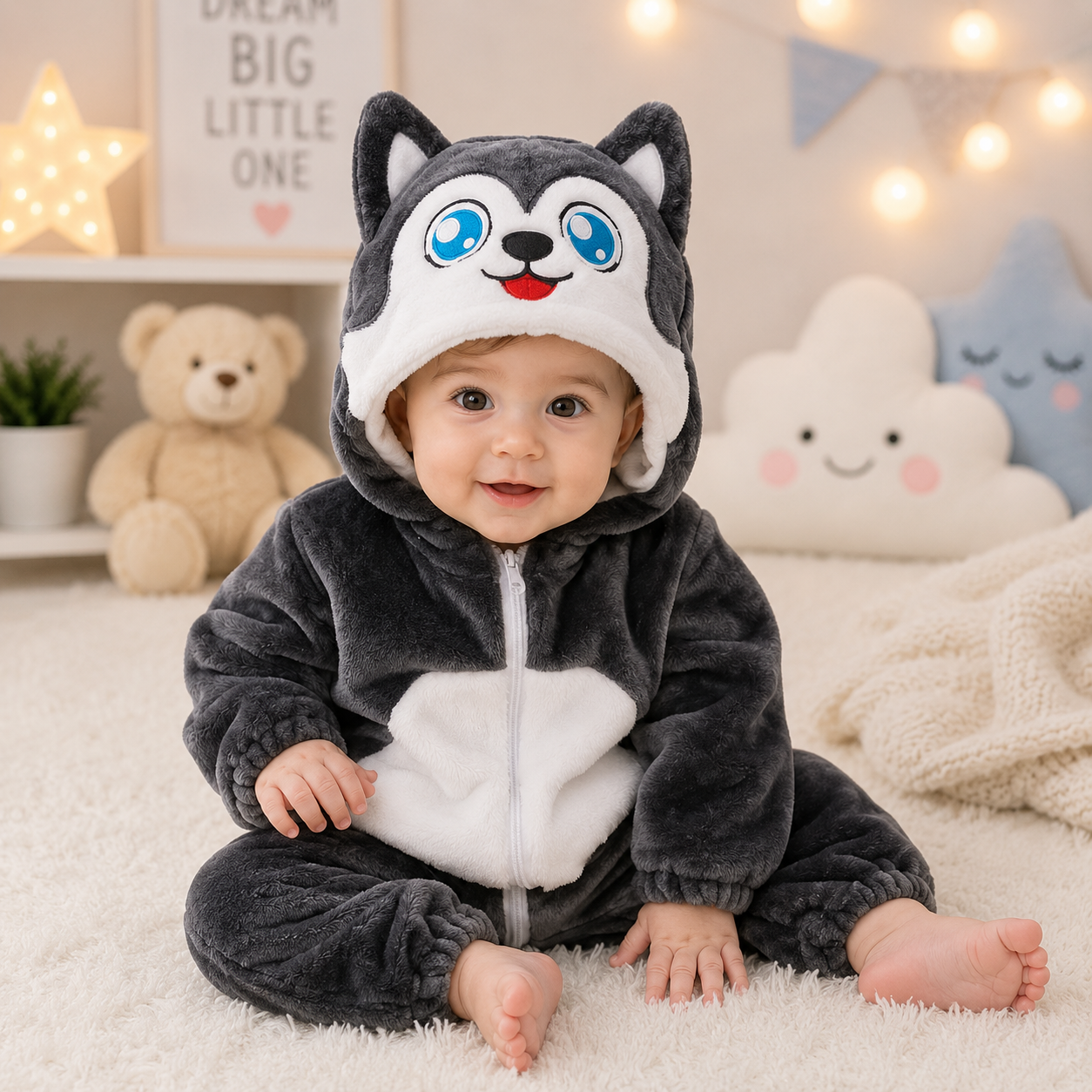Munchkin Grey Dog Onesie