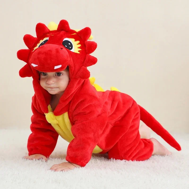 Munchkin Red Dinosaur Onesie