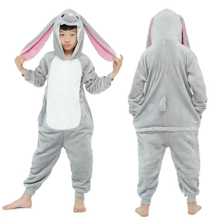 Munchkin Grey Rabbit Onesie